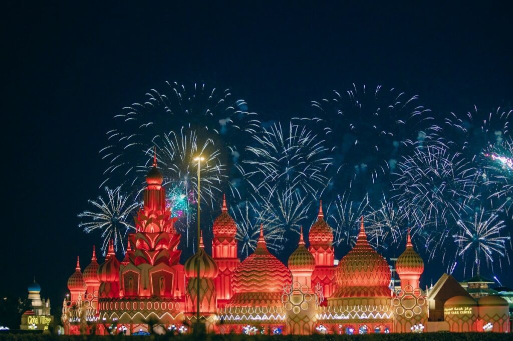 Dubai's Global Village to 2024 with 7 Fireworks Shows Across 7